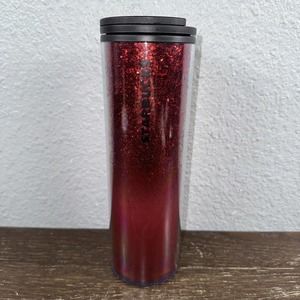 Starbucks 2019 Holiday Limited Red Cascading Glitter Tumbler 16oz Cold Cup